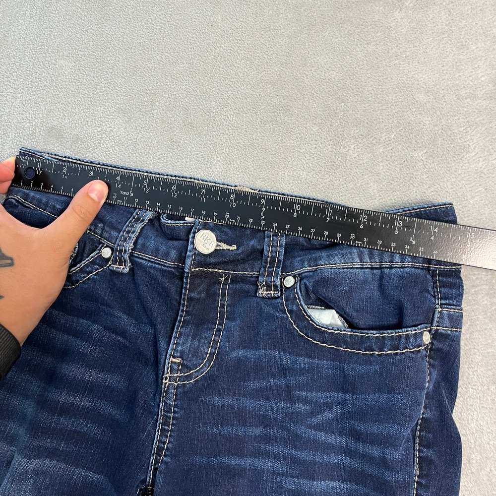 BKE Payton Bootcut Jeans Womens 27XL Dark Wash Stretch Denim 27x35.5 Embroidered - Picture 4 of 15